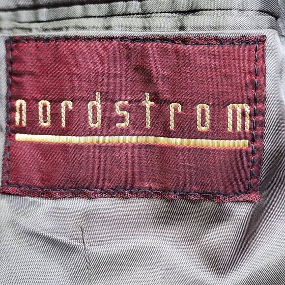 Mens Harris Tweed Wool Blazer Nordstrom Handwoven Scottish Herringbone Gray Size - Picture 5 of 12